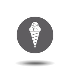 Illustration of ice cream on gray background