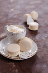 Traditional beige macaroons