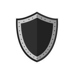Shield icon in flat design.