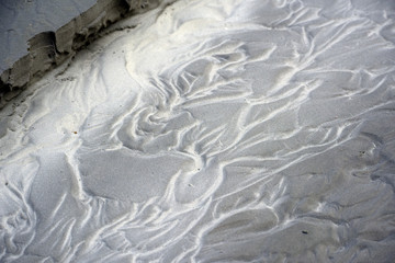 Beach sand texture, drawn by the water movement