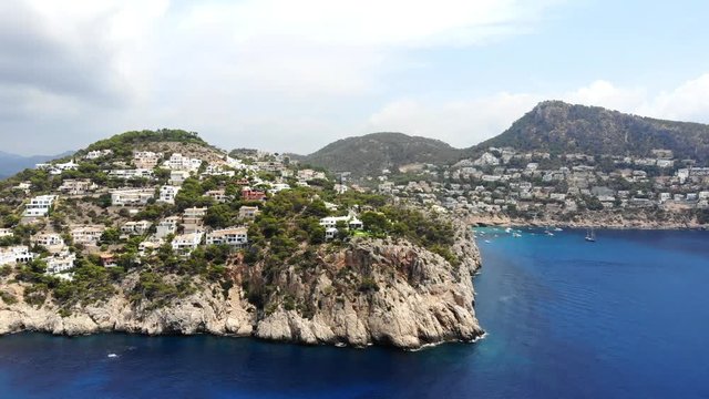Aerial View, Flight over cala LLamp , Urbanitzaci&oacute;n D&lsquo;Andratx, Area Andratx, Mallorca