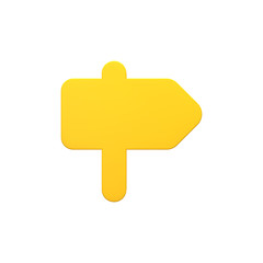 Way direction sign 3d volumetric icon image isolated illustration
