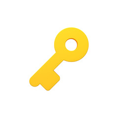 Key  3d volumetric icon image isolated illustration