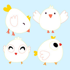 chick page coloring vector design