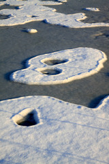 Fototapeta na wymiar Snow texture on the ice