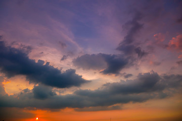 Sunset Sky Background in summer