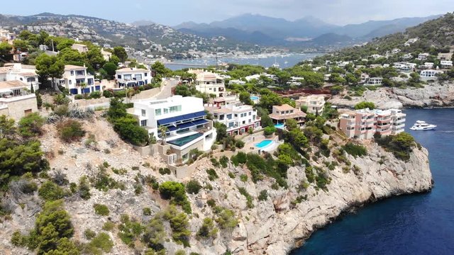 Aerial View, Flight over cala LLamp , Urbanitzaci&oacute;n D&lsquo;Andratx, Area Andratx, Mallorca