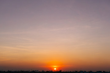 Naklejka premium Sunset Sky Background in summer