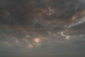 Cloudy sunset sky background