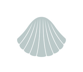 Obraz na płótnie Canvas Scallop logo. Isolated scallop on white background