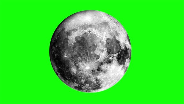 pleine lune fond vert