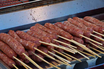 Barbecue on Street food ,Taipei ,Taiwan