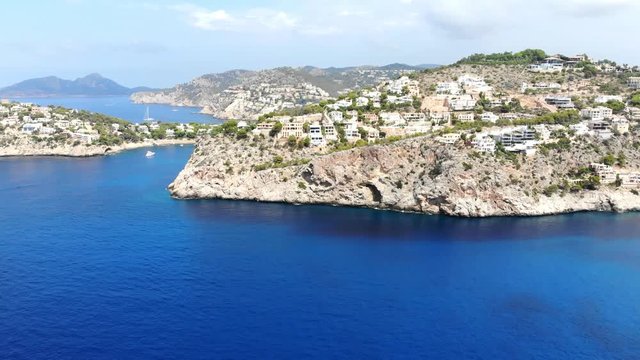Aerial View, Flight over cala LLamp , Urbanitzaci&oacute;n D&lsquo;Andratx, Area Andratx, Mallorca