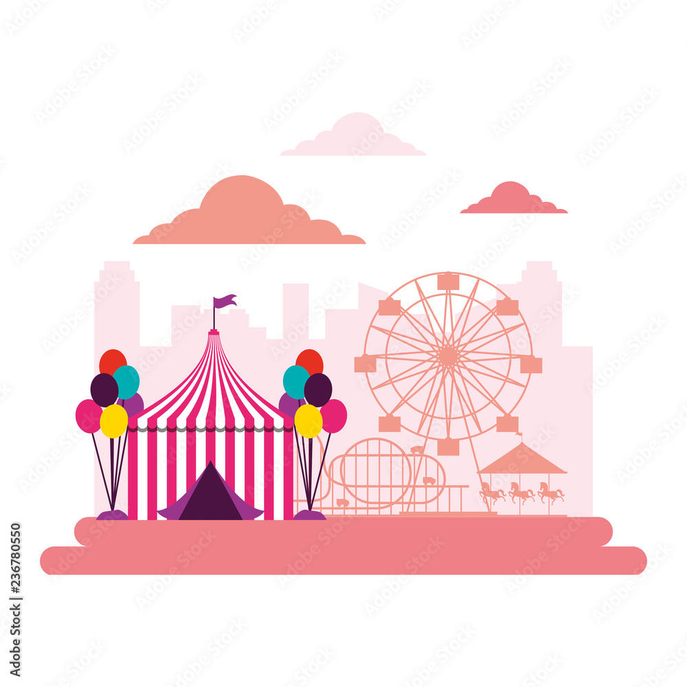 Canvas Prints fun fair carnival