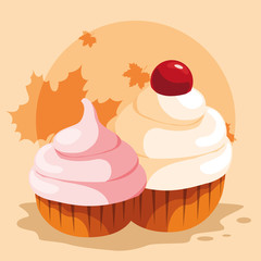 Sweet cupcake icon