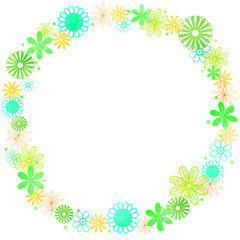 ポップ花フレーム