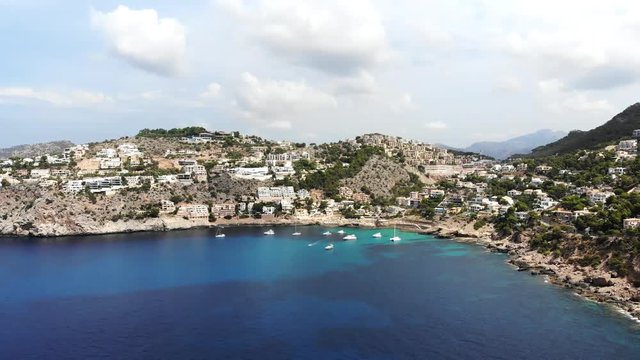 Aerial View, Flight over cala LLamp , Urbanitzaci&oacute;n D&lsquo;Andratx, Area Andratx, Mallorca