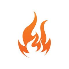 fire logo icon design template vector
