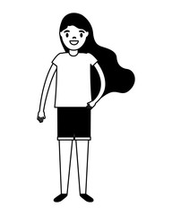 smiling girl portrait on white background