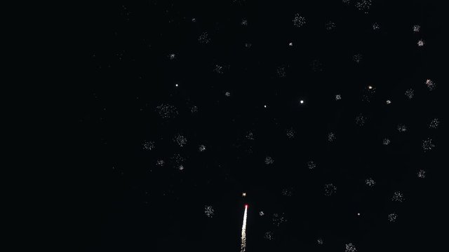 real video shooting of cool pyrotechnic fireworks