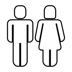 couple figure silhouette icon