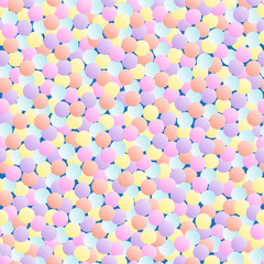Fototapeta na wymiar Seamless color pattern with multicolored confetti flying. Vector illustration.