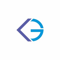 letters kg simple geometric logo 