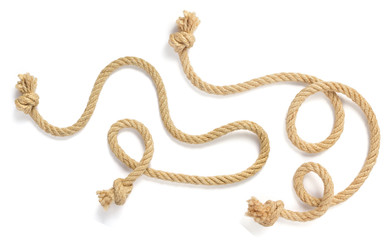 ship rope isolated on white