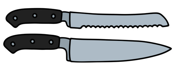 Two big kitchen knives