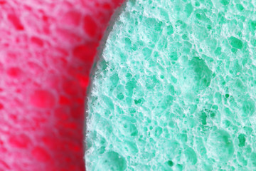close up of colorful sponge background