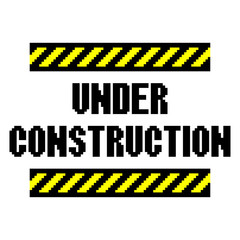 Pixel under construction text detailed illustration isolated vector