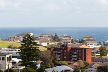 Fototapeta na wymiar Houses around Bondi Beach area, Sydney.
