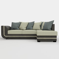 3D rendering. Modern sofa of simple shape