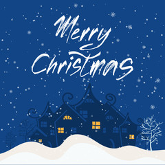 Fototapeta na wymiar Merry Christmas and Happy New Year winter holidays greeting card with holidays objects. Vector illustration