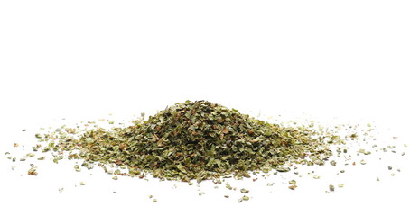 Dry marjoram isolated on white background