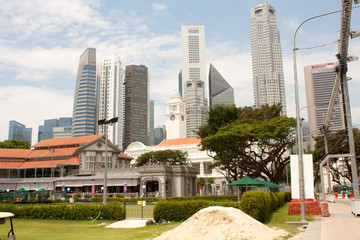Obraz premium Singapore Skyscraper Skyline during the day