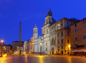 Fototapeta na wymiar Rome. Navona Square. Piazza Navona.