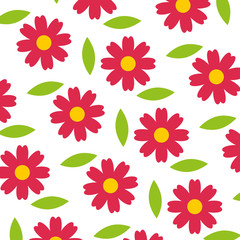 Fototapeta na wymiar cute flower icon pattern