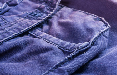 clothing items washed cotton fabric texture with seams