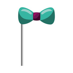elegant bowtie icon in stick