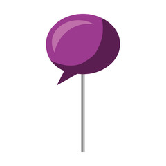 speech bubble message in stick