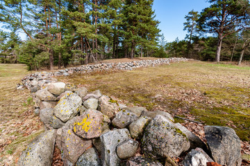 large granite rock single in nature