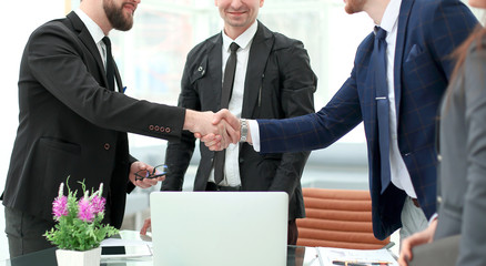 handshake of business partners after discussion, the Finance project