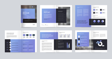  template layout design with cover page for company profile ,annual report , brochures ,and  proposal concept