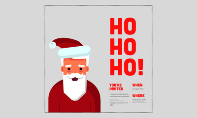 Santa Claus Invitation Template With Agenda Venue and Date Details