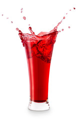 glass of splashing juice