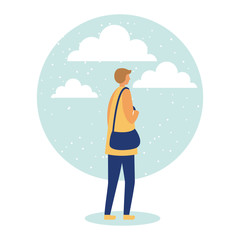 happy winter people vacation