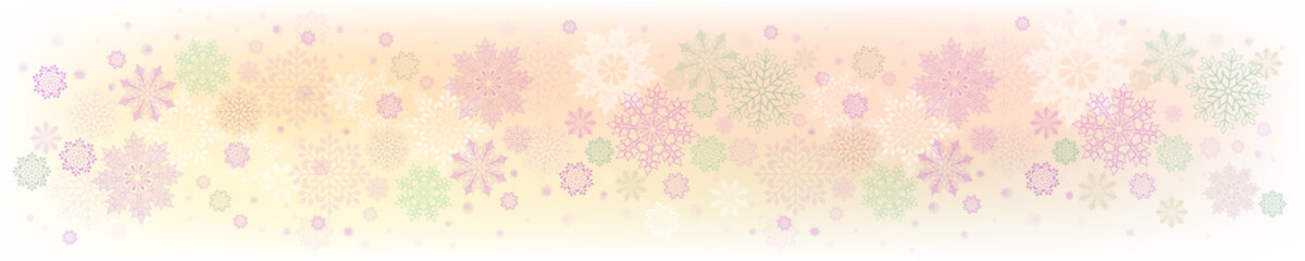 Christmas composition consisting of a set of elegant snowflakes.