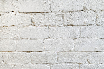 White brick wall as a background (texture)