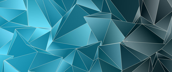 Fototapeta premium Triangular 3d, modern background